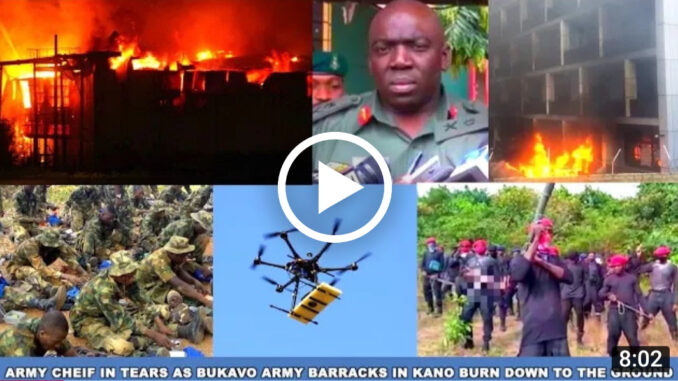 Tension as EASTERN SECURITY NETWORK Strike Again, Fire Razes Army Barrack In Kano