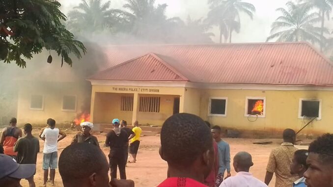 Tension as Youths Burns Down Imo Police Station