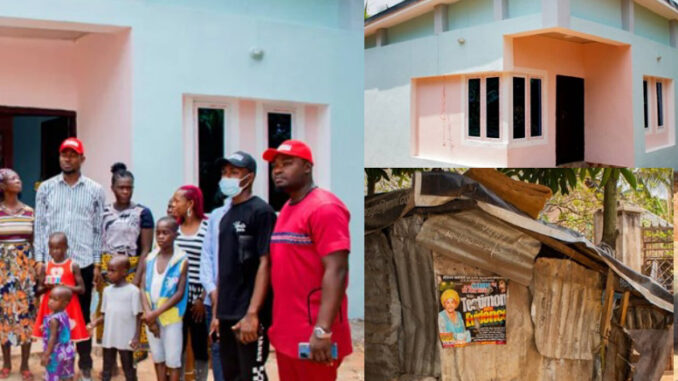 Tears of joy as man builds 2-bedroom bungalow for widow
