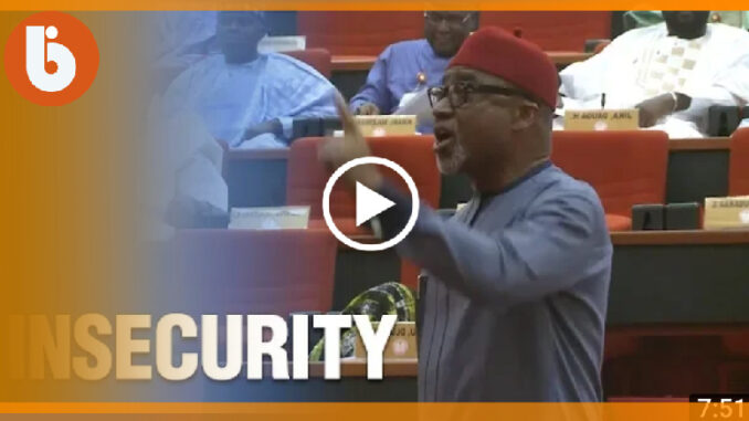 Watch the Very Moment Senator Abaribe asked president Buhari to resign