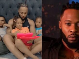 Flavour shares lovely moment of him teaching his children Igbo language