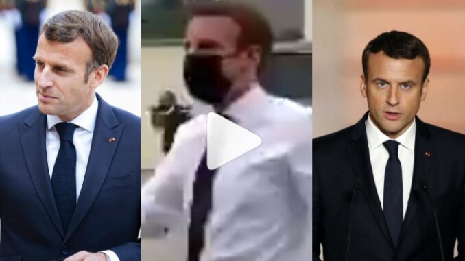 Moment France President Emmanuel Macron slapped in the face during crowd walkabout