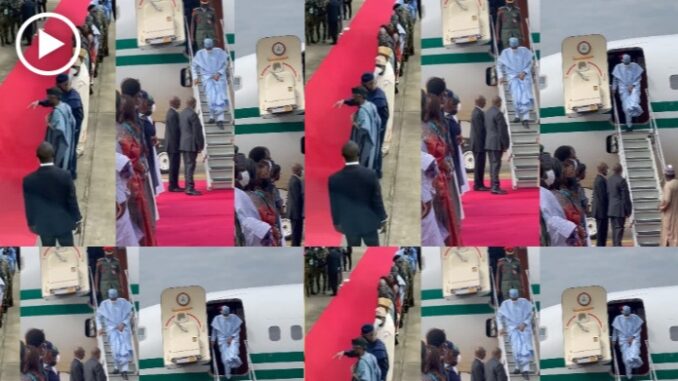 President Buhari finally arrives Lagos for commissioning of projects