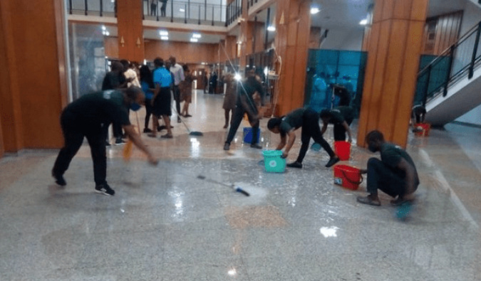 Drama!, National Assembly flooded as roof leaks during heavy rainfall