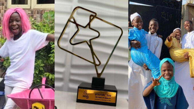 Ikorodu Bois received their first award for their ingenuity