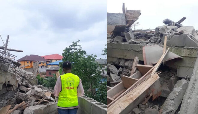Breaking: Landlord killed as 2-storey building collapses in Lagos