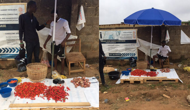 Proudly graduate excited as he becomes pepper seller, showcases his business