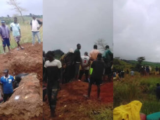 Survivors dig graves ahead of Saturday's mass burial after bandits attack (Photos)